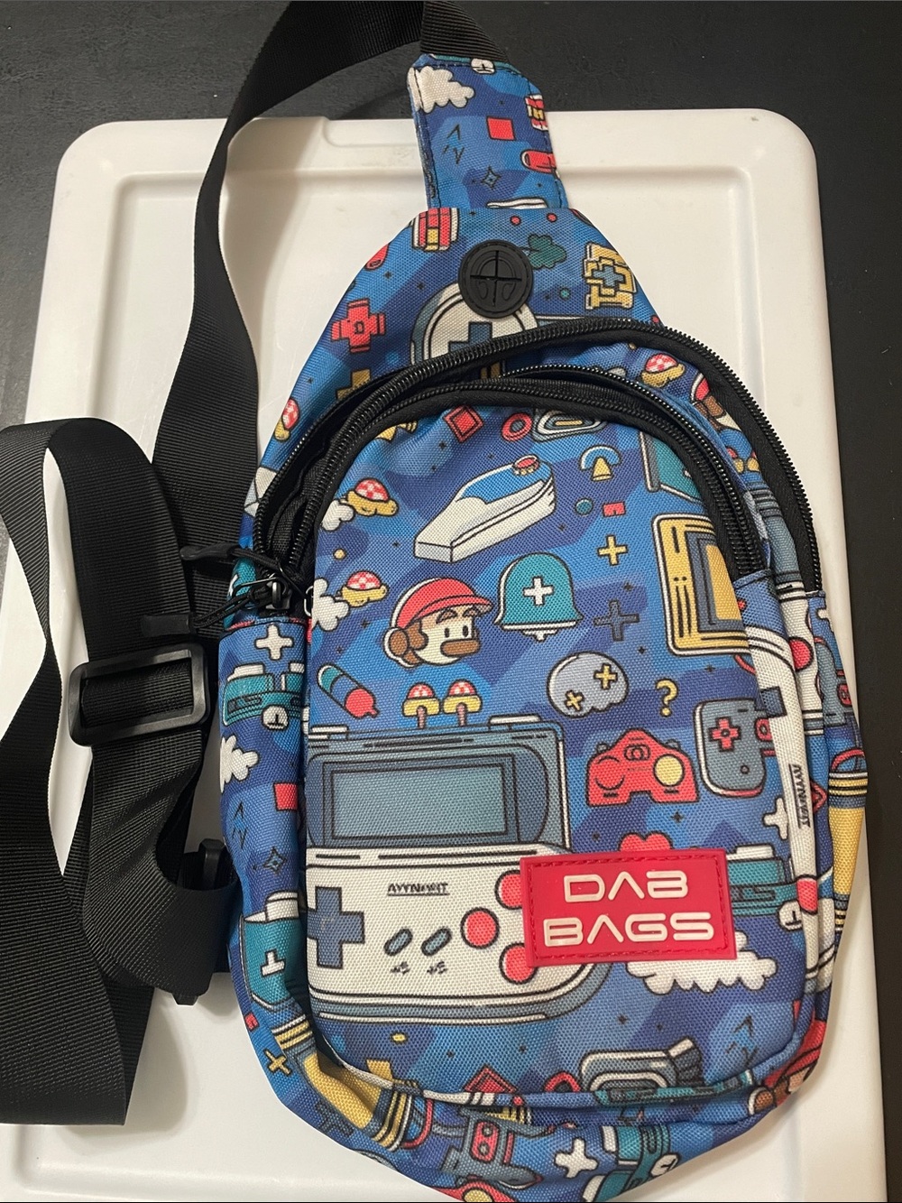 Dab Bags Blue Retro Gaming Sling Bag Shoulder or crossbody good condition